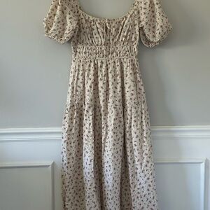 NWOT Neuflora Floral Puff Sleeve Maxi Dress Size M